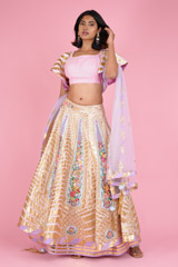 Lilac Double Layered Lehenga4391 video